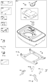 Fuel Supply Group Diagram and Parts List for 356447-0680-F1 200000 - 399999 Briggs and Stratton Engine